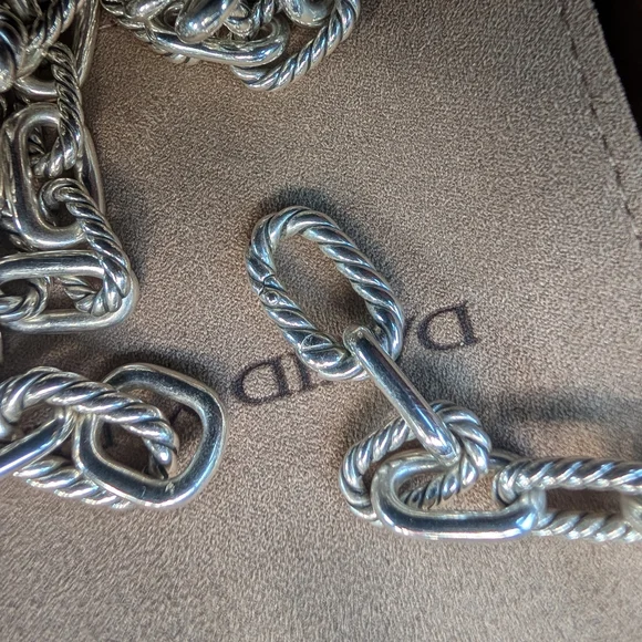Awesome David Yurman Sterling Silver Madison Cable Link 8.5mm 36.25" Necklace - Picture 5 of 6
